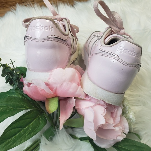 Reebok Patent Leather Pastel Pink Classic Sneaker - Picture 3 of 5